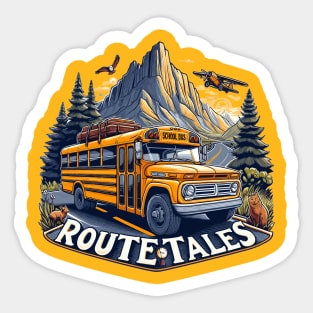 School bus, Route Tales Sticker